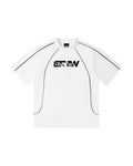 T-Shirt Blanc à couture contrastées 6RW "6Eyes"