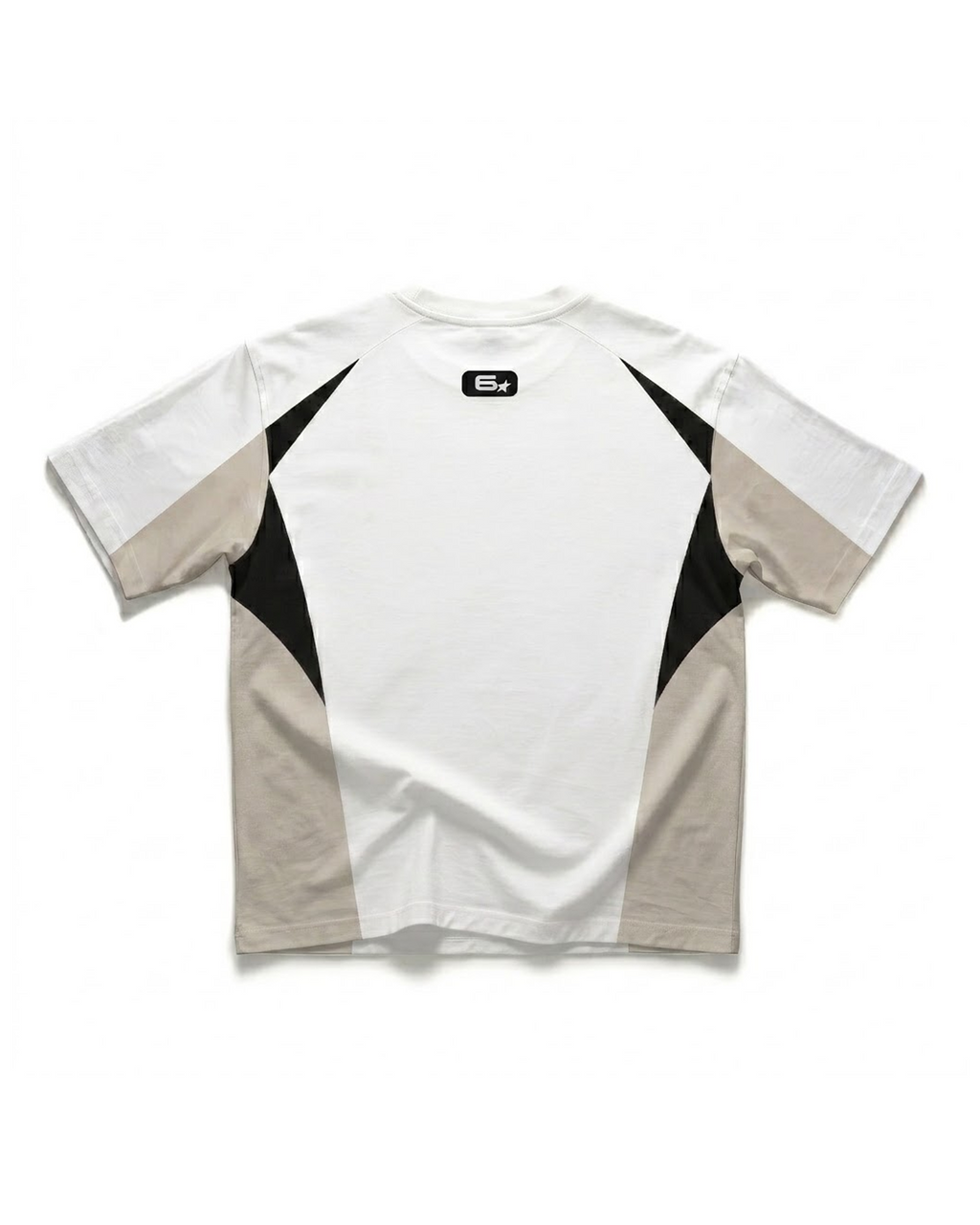 T-shirt raglan color block blanc et beige – Freestyle 6raw – vue de dos