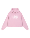 Hoodie rose effet délavé vintage 6raw, collection PinkPart2, vue de face