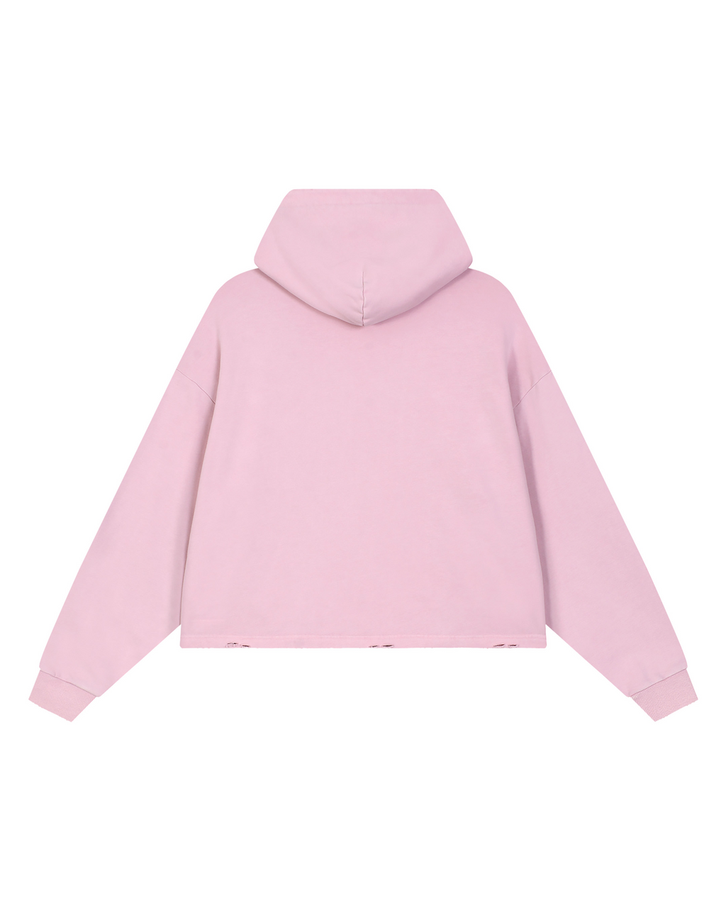Hoodie rose effet délavé vintage 6raw, collection PinkPart2, vue de dos