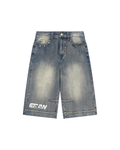 Short en jean baggy délavé vintage 6RW "6eyes"