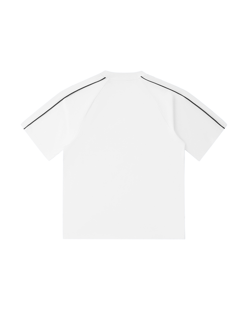 T-shirt Blanc à coutures contrastées 6raw "Your6yes"