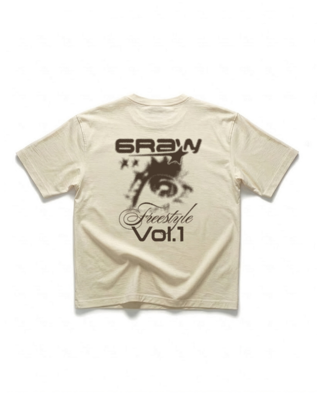 Freestyle Beige Oversized T-Shirt — 6RW — FRVOL.1