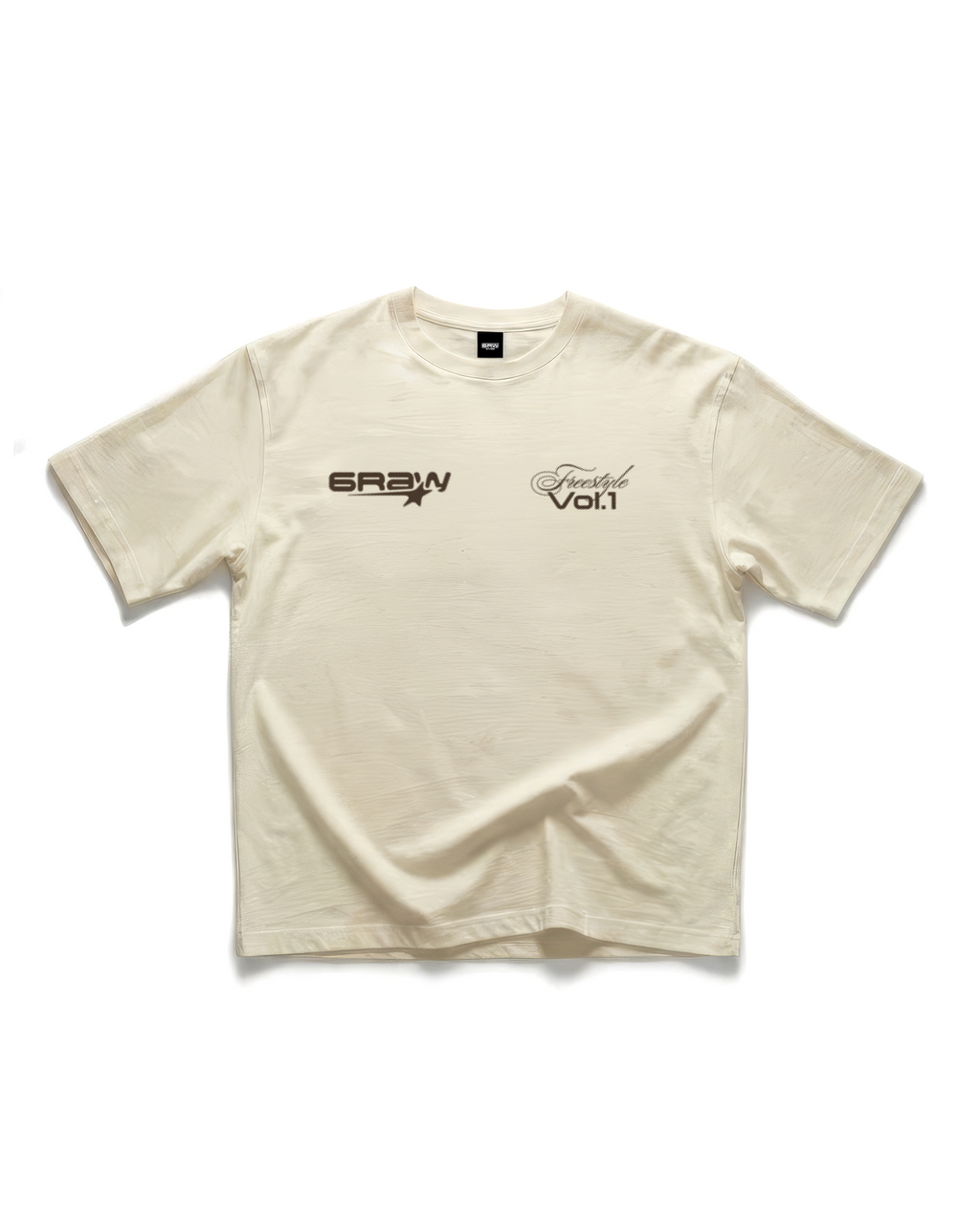 Freestyle Beige Oversized T-Shirt — 6RW — FRVOL.1