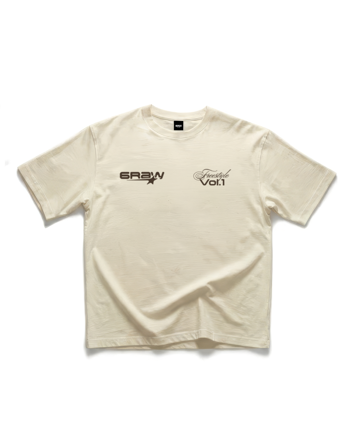 Freestyle Beige Oversized T-Shirt — 6RW — FRVOL.1